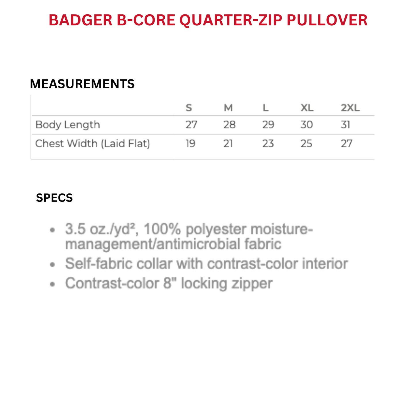 BADGER 1/4-ZIP MYSTERY