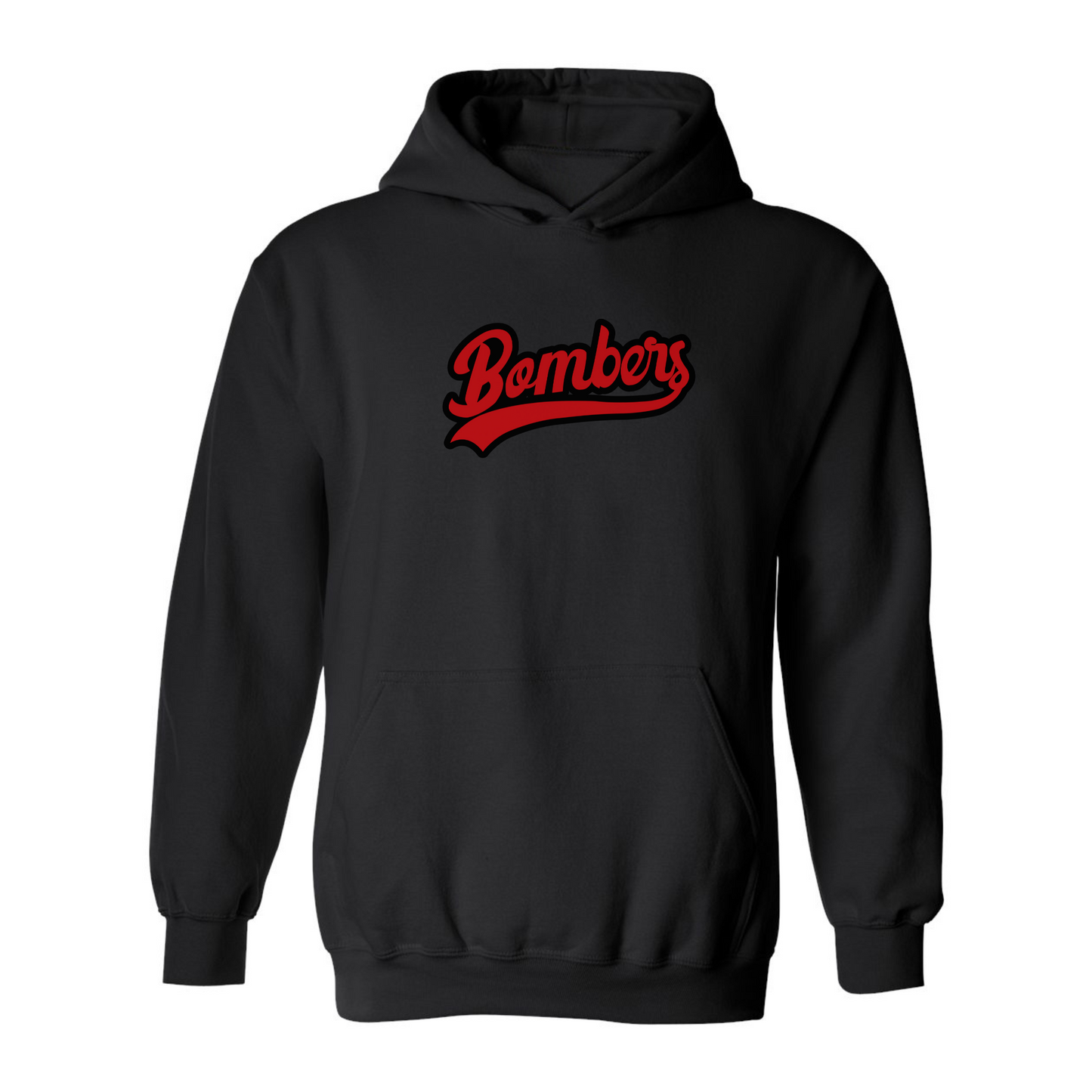 BOMBERS RED BLACK SCRIPT