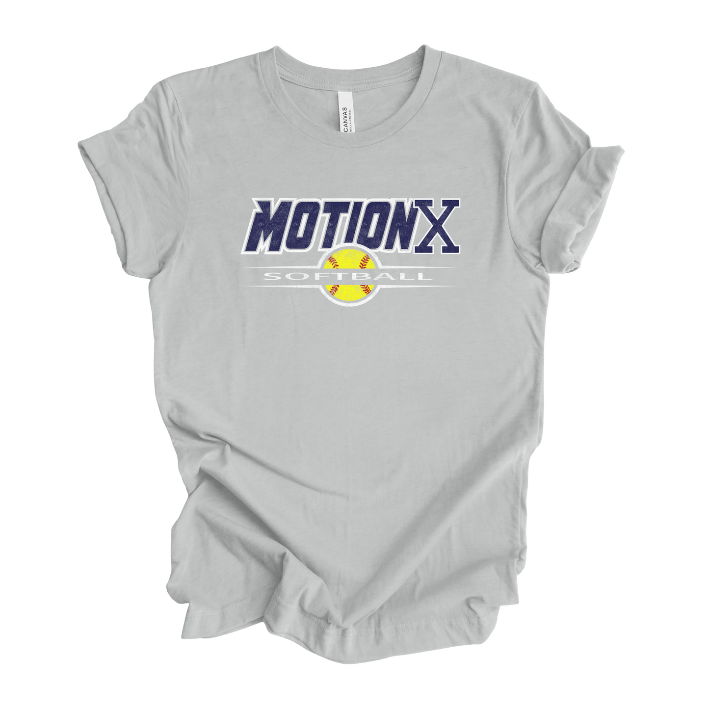 MOTION X NAVY SOFTBALL TEE