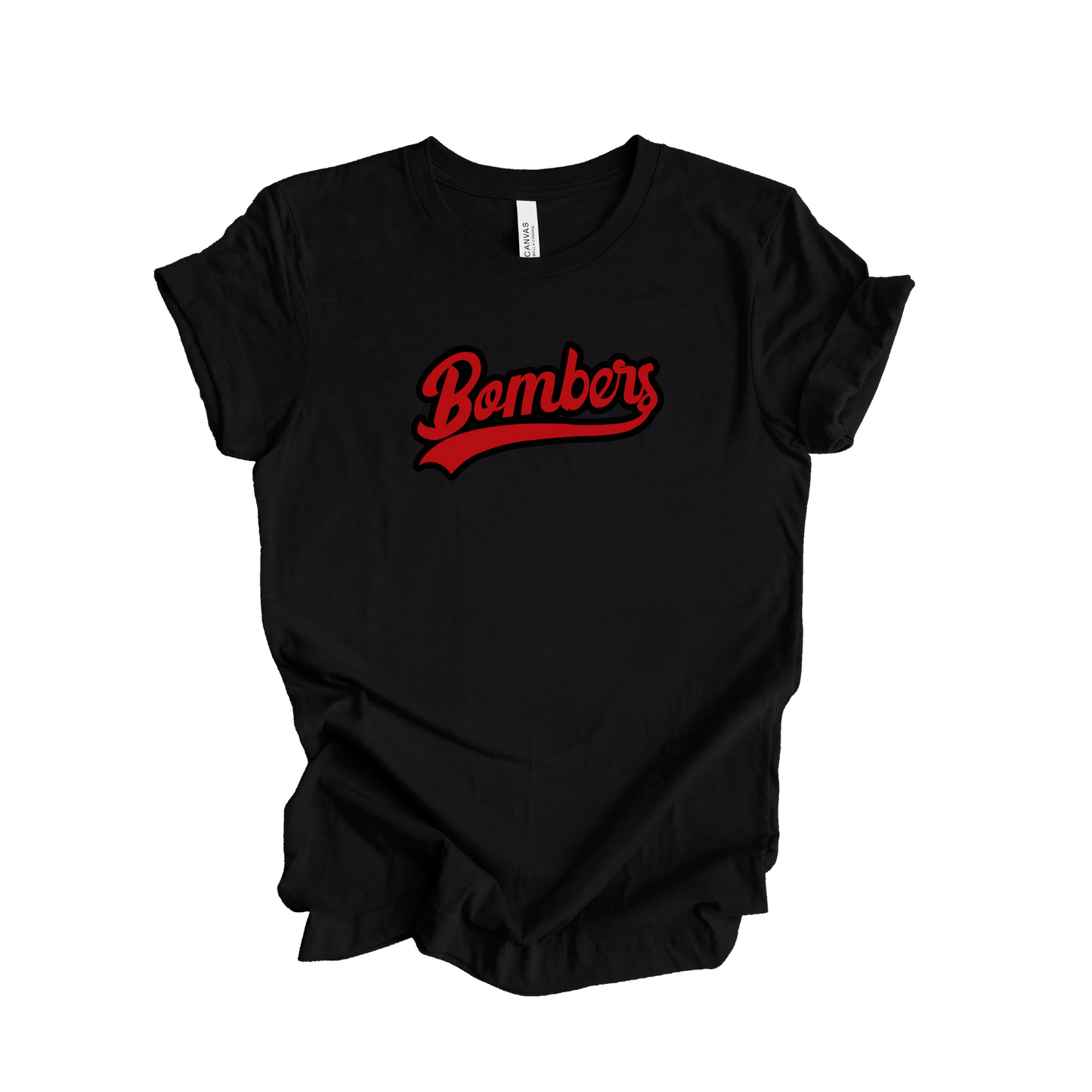 BOMBERS RED BLACK SCRIPT